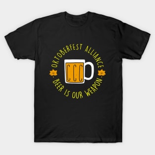 Beer Drinkers Oktoberfest Beer Slogan Fall Autumn Meme For Beer Lovers T-Shirt